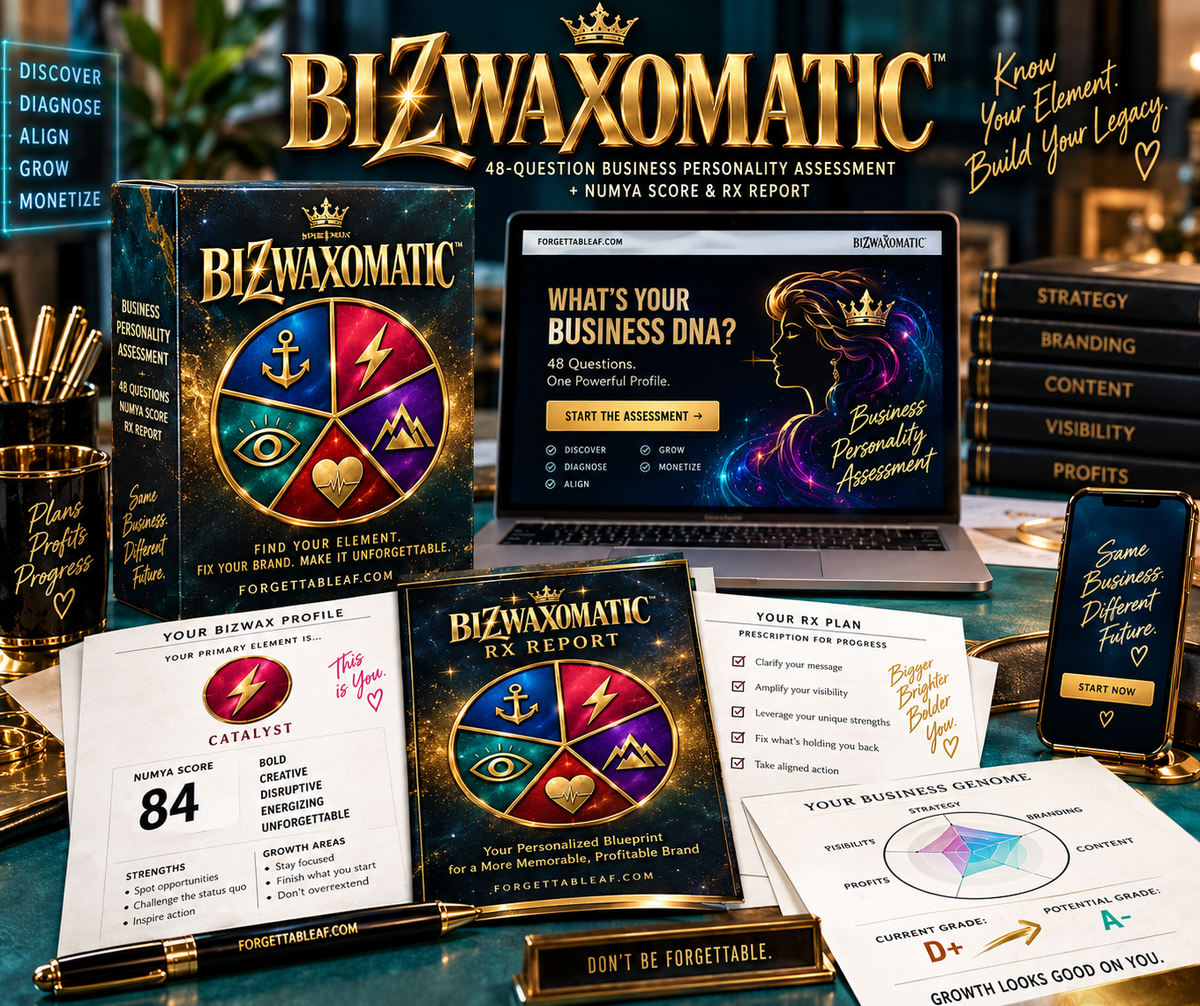 Bizwaxomatic 48‑Question Business Personality Assessment + Numya Score & RX Report