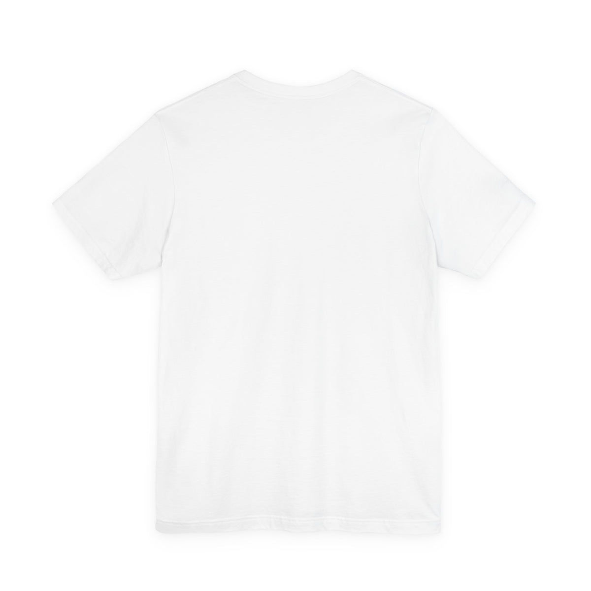Back view of plain white t-shirt