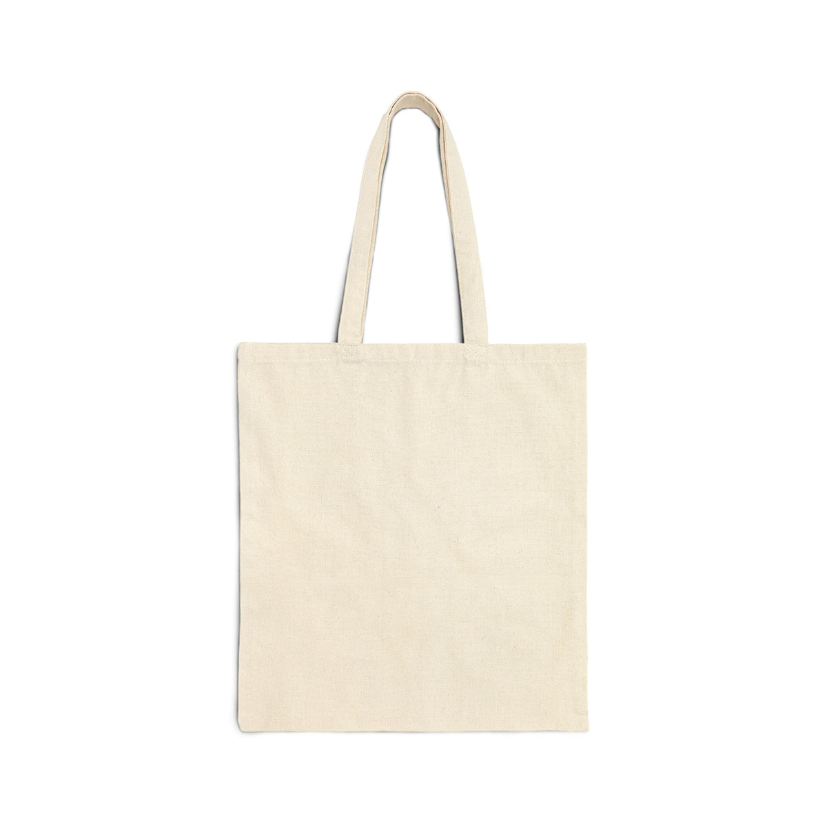 Plain natural canvas tote bag front