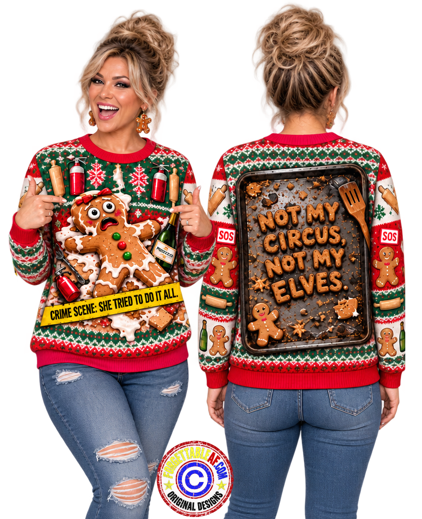 Gingerbread Meltdown – Crime Scene Holiday Tee